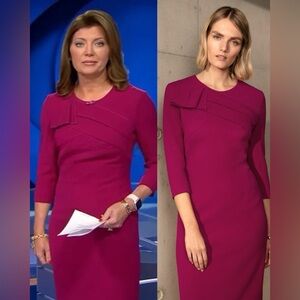The Fold Kenley Dress in Magenta (RARE)